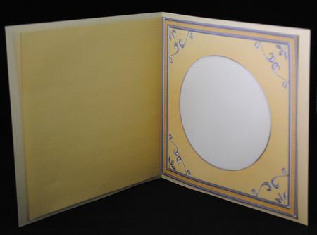 Square 'silver Metallic Frame' Card Front or Insert by Yvonne Middleton