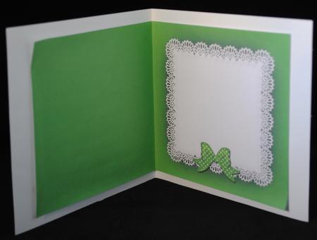 Square Pearls and Lace Card Front or Insert by Yvonne Middleton