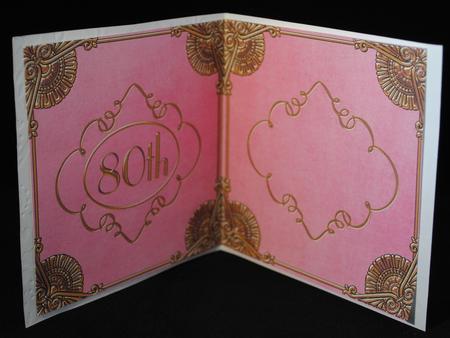 Freesia Perfume 80th Birthday 5in Matching Card Insert by Yvonne Middleton