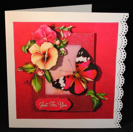 A Passion of Pansies 8" Square Card Mini-kit by Yvonne Middleton
