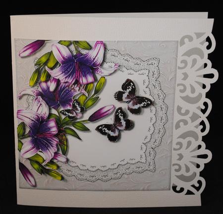 Sympathy Lilies & Butterflies by Yvonne Middleton