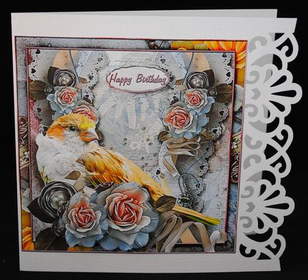 Cardtopper Yellow Bird 382 by Yvonne Middleton