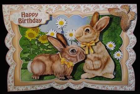 Bunnies in the Garden Scalloped Card Kit by Yvonne Middleton
