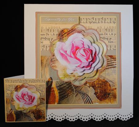Pink Rose and Music by Yvonne Middleton
