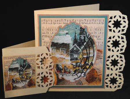 Vintage Village Winter Christmas Scene by Yvonne Middleton
