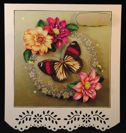 Dahlia Delight - 8" Square Card Mini-kit by Yvonne Middleton