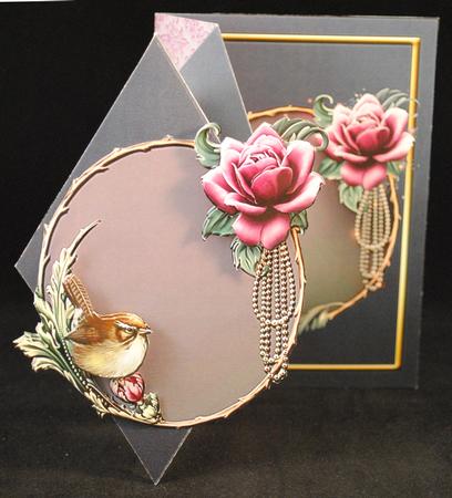 Rose & Pearls Diamond Front Card Kit by Yvonne Middleton
