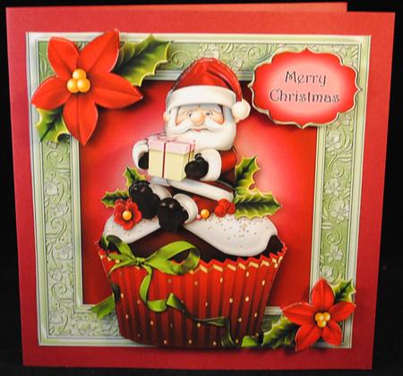 Christmas Cupcake - Santa by Yvonne Middleton