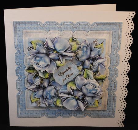Scallop Topper Porcelain Roses by Yvonne Middleton