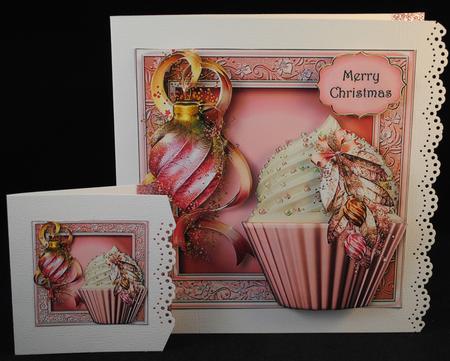 Bling Christmas Cupcake in Pink by Yvonne Middleton