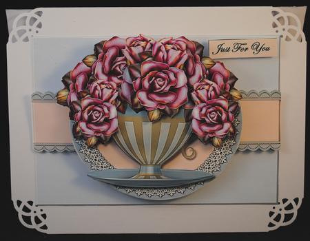 Teacup Pink Vintage Roses Mini Kit by Yvonne Middleton