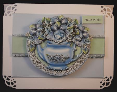 Mini Kit Teapot & Porcelain Roses by Yvonne Middleton