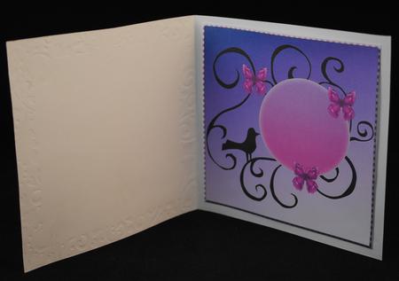 Butterflies and Bird Insert Purple by Yvonne Middleton