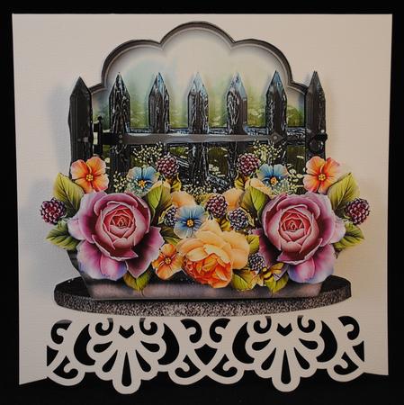 The Pink Roses Container Topper Kit by Yvonne Middleton