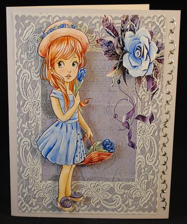 Tulips and Lace Card and Insert by Yvonne Middleton