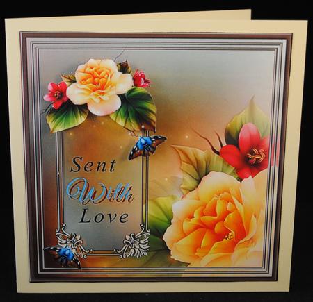 Enchanted Begonias Card Front 3 by Yvonne Middleton