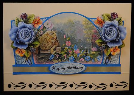 English Rose Card Topper by Yvonne Middleton