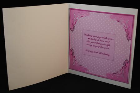 Happy 80th Birthday Pink Inserts by Yvonne Middleton