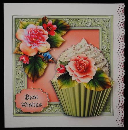 Pink Begonia Cupcake by Yvonne Middleton
