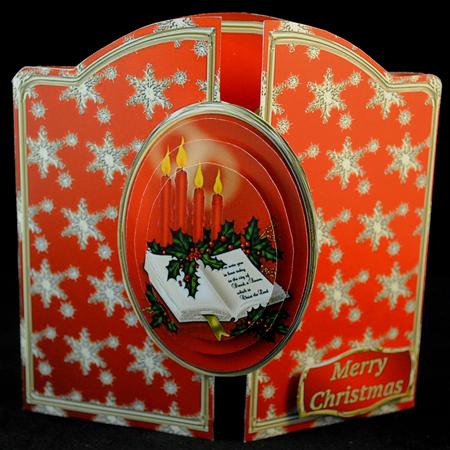 Christmas Candles - Gatefold Card Mini Kit by Yvonne Middleton