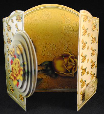 Golden Roses - Gatefold Card Mini Kit by Yvonne Middleton