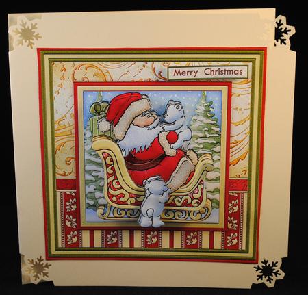 Polar Bears Visit Santa Christmas Mini Kit & Decoupage by Yvonne Middleton