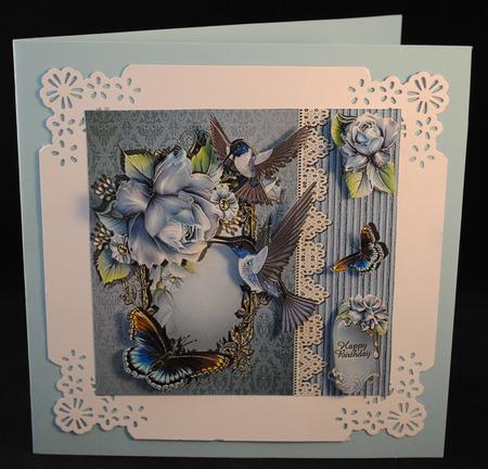 Birds and Butterflies 1 Quick Card Topper by Yvonne Middleton