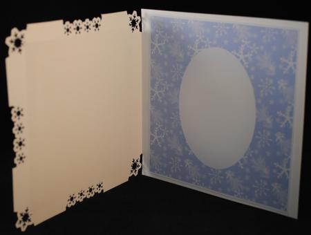 Christmas Blue Snowflake Insert by Yvonne Middleton