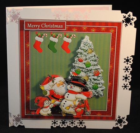 Christmas Santa and Snowman by Yvonne Middleton