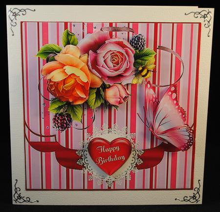 Love Heart Square Card Mini Kit by Yvonne Middleton