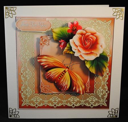 Bonnie Begonias 8" Square Card Mini-kit by Yvonne Middleton