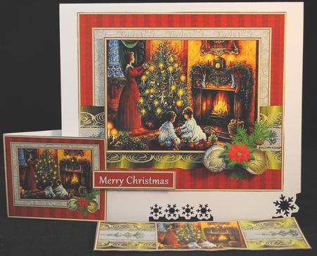Christmas Fireplace - Vintage by Yvonne Middleton