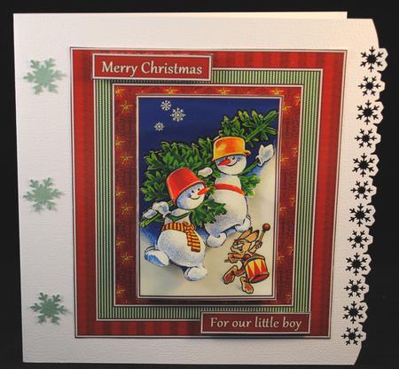 Christmas Snowmen and Rabbit by Yvonne Middleton