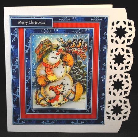 Christmas Snowman and Puppy by Yvonne Middleton