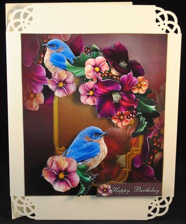 Summer Birds and Blooms Topper with Decoupage by Yvonne Middleton