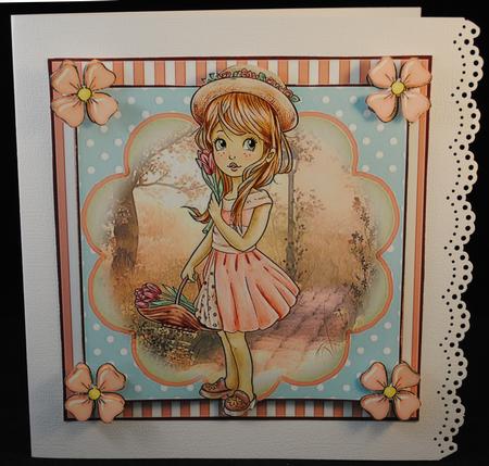 Picking Tulips Card Front Kit by Yvonne Middleton