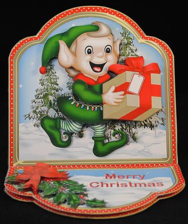 Elf with Gift Shaped Easel Card Kit by Yvonne Middleton