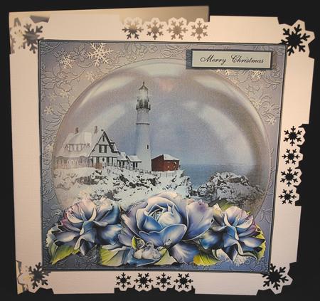 Winter Holiday Shelter Topper with Decoupage by Yvonne Middleton