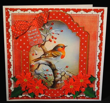 Red Robin Wonderful Time 6in Christmas Step by Step by Yvonne Middleton