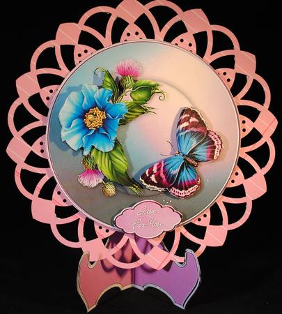 Himalayan Blue - Plate Card & Stand Mini-kit by Yvonne Middleton