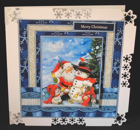 Christmas Snowman and Santa by Yvonne Middleton
