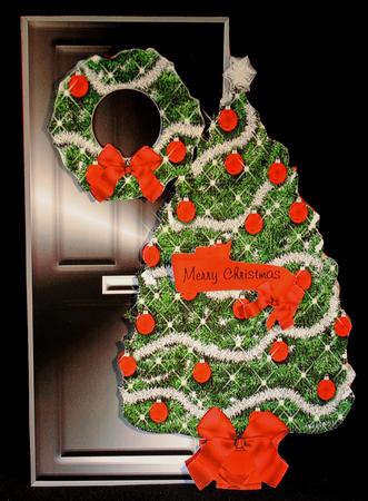 Christmas Deco Door Black by Yvonne Middleton