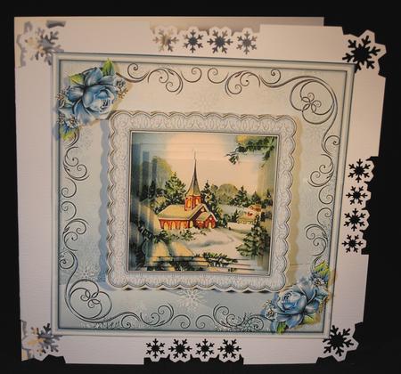 Winters Night 8" Square Card Pyramage Mini-kit by Yvonne Middleton