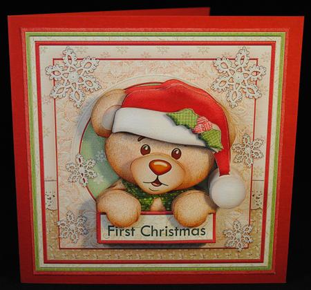 Shabby Chic Beary Merry Christmas 8x8 Mini Kit & Decoupage by Yvonne Middleton