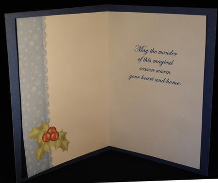 Chirstmas Holly & Bird Insert 1 by Yvonne Middleton
