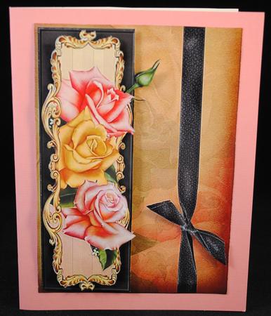 Blooming Roses Card Topper by Yvonne Middleton