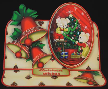 Trimming the Tree - Shaped Easel Card Mini Kit by Yvonne Middleton