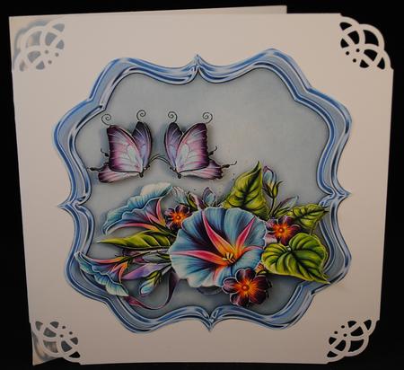 Scallop Topper Glorious Morning & Butterflies by Yvonne Middleton