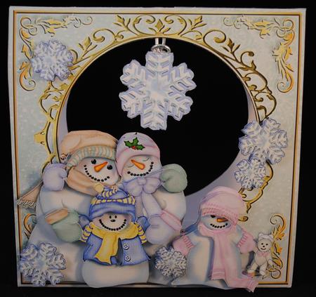 Stand Alone Easel Dangler Mini Kit - Snow Folk by Yvonne Middleton