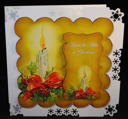 Candle Gold Magical Christmas 8in Scallop Topper by Yvonne Middleton